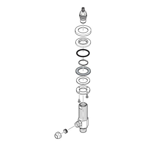 hansgrohe Absperrventil 3-L.Waschtischarmatur chrom