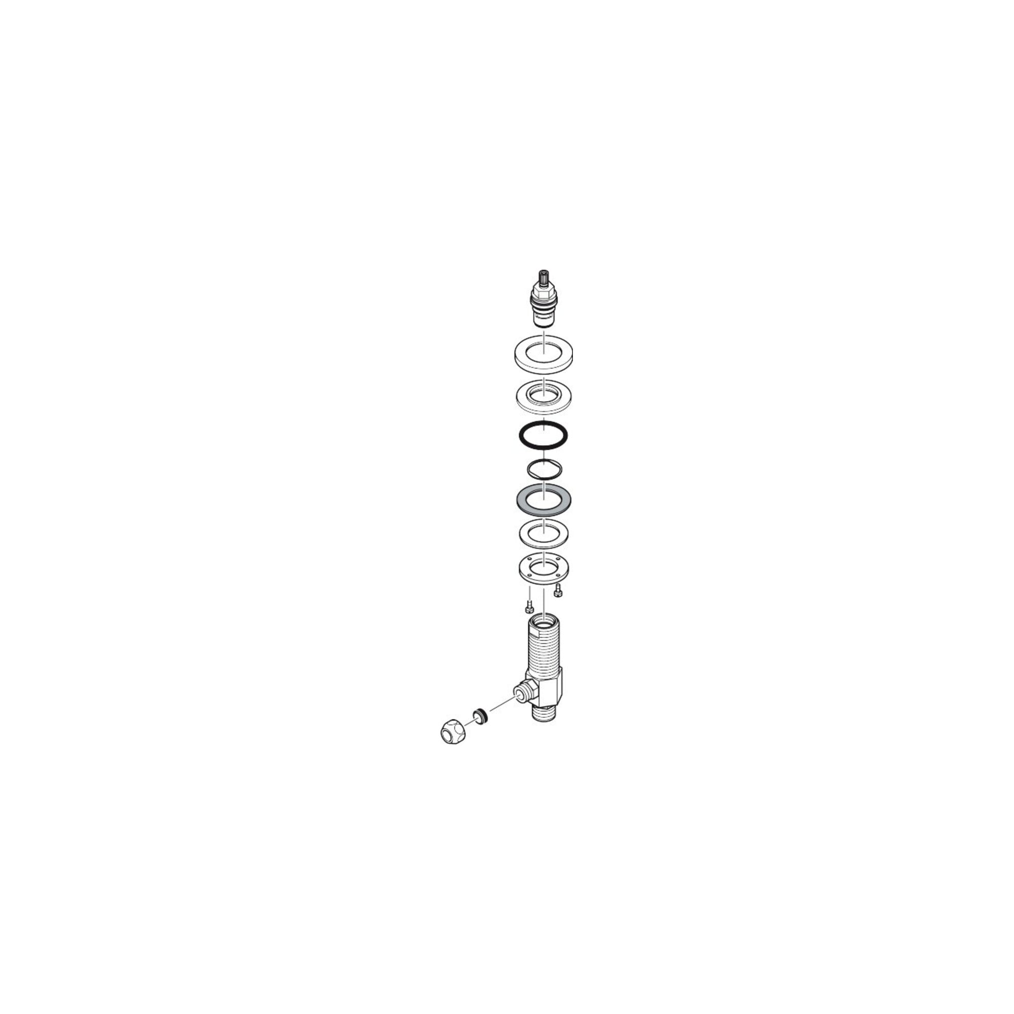 hansgrohe Absperrventil 3-L.Waschtischarmatur chrom