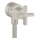 hansgrohe Absperrventil Axor Citterio Stop m Rückflussverh., Kreuz, Edelstahl-Optik-1