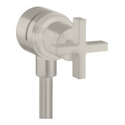 hansgrohe Absperrventil Axor Citterio Stop m Rückflussverh., Kreuz, Edelstahl-Optik