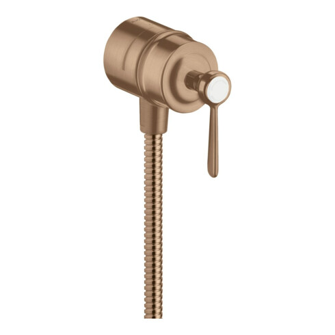 hansgrohe Absperrventil Axor Montreux Stop m Rückflussverh., Hebel, brush. red gold
