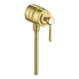 hansgrohe Absperrventil Axor Montreux Stop m Rückflussverh., Hebel, brushed brass