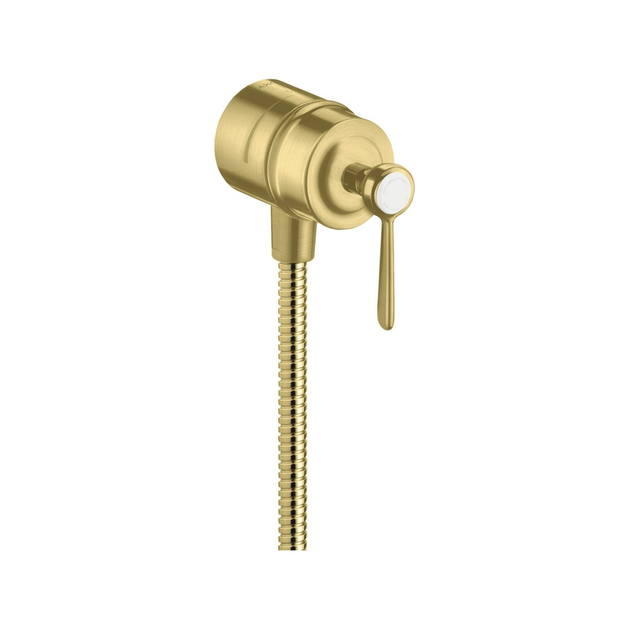 hansgrohe Absperrventil Axor Montreux Stop m Rückflussverh., Hebel, brushed brass