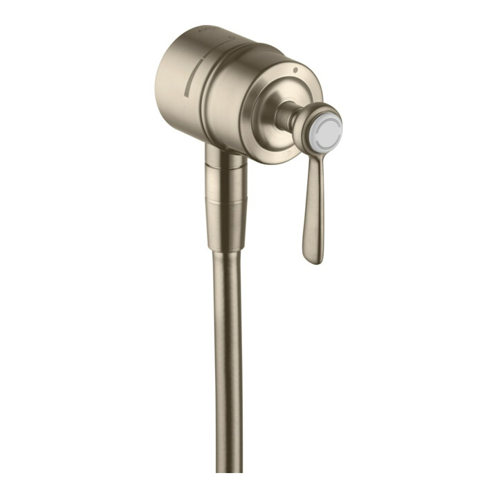 hansgrohe Absperrventil Axor Montreux Stop m Rückflussverh., Hebel, brushed nickel