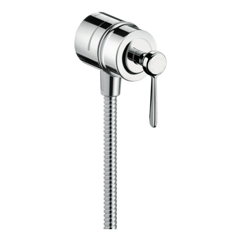 hansgrohe Absperrventil Axor Montreux Stop m Rückflussverh., Hebel, Edelstahl-Optik