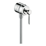 hansgrohe Absperrventil Axor Montreux Stop m Rückflussverh., Hebel, Edelstahl-Optik