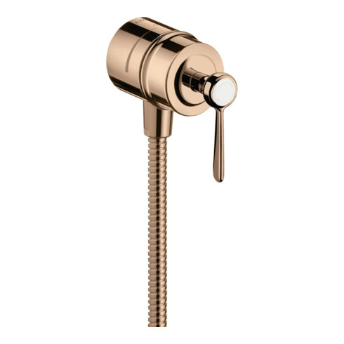 hansgrohe Absperrventil Axor Montreux Stop m Rückflussverh., Hebel, pol. red gold
