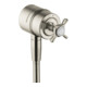 hansgrohe Absperrventil Axor Montreux Stop m Rückflussverh., Kreuz, brushed nickel-1