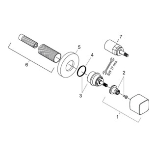 hansgrohe Abstellventil E METRIS DN 15/DN 20, Unterputz chrom