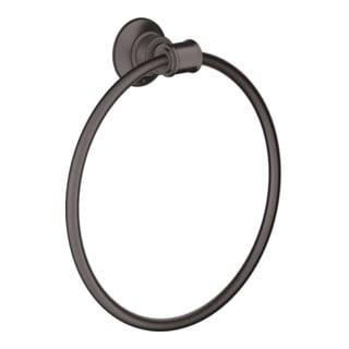 hansgrohe Anneau porte-serviette Axor Montreux noir, métal, fixation murale, brossé bleu vc