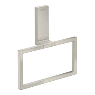 hansgrohe Anneau porte-serviette Axor Uni rectangulaire, pivotant, aspect acier inoxydable