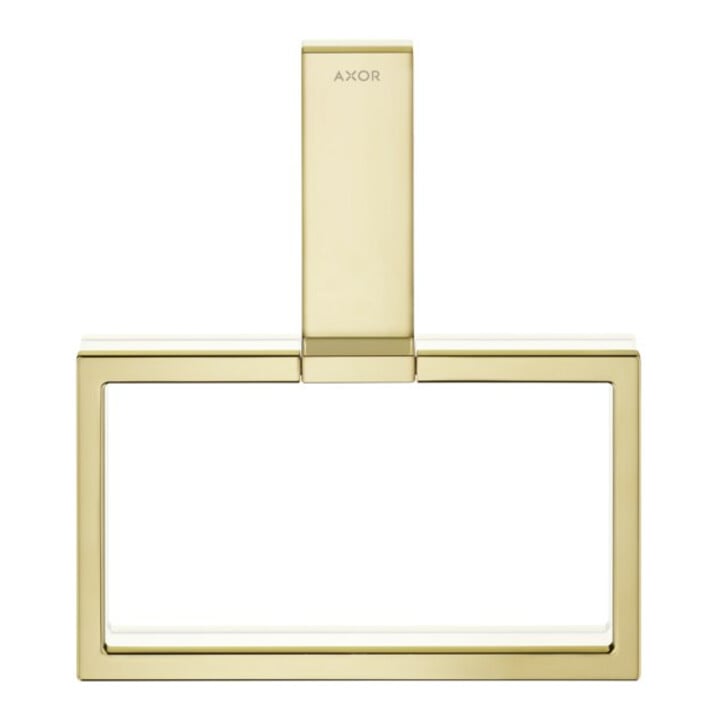 hansgrohe Anneau porte-serviette Axor Uni rectangulaire, pivotant, finition or poli