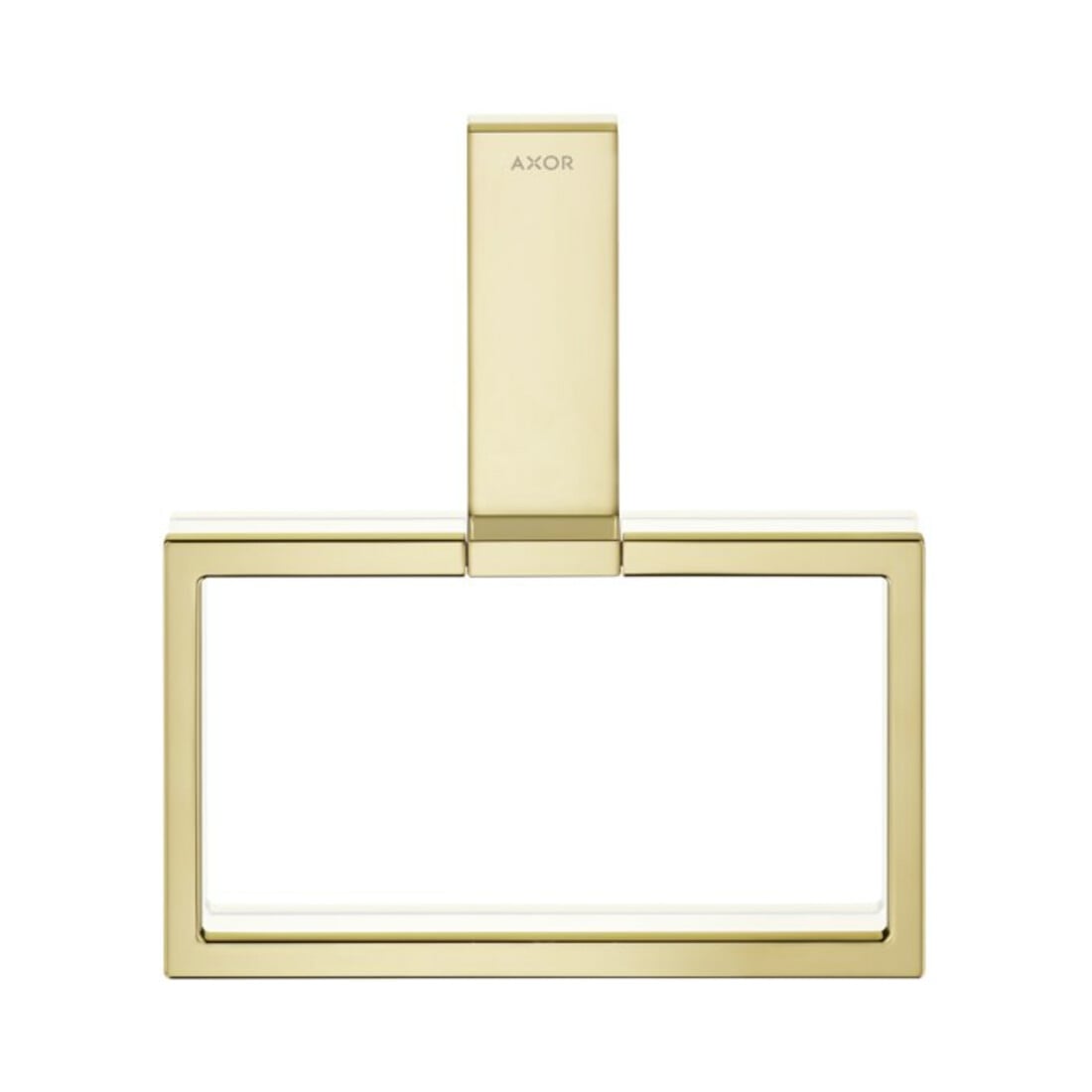 hansgrohe Anneau porte-serviette Axor Uni rectangulaire, pivotant, finition or poli