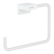 hansgrohe Anneau porte-serviettes AddStoris pivotant, fixation murale, métal, blanc mat