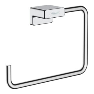 hansgrohe Anneau porte-serviettes AddStoris pivotant, fixation murale, métal, chrome