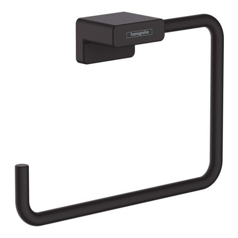 hansgrohe Anneau porte-serviettes AddStoris pivotant, mural, métal, noir mat