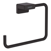 hansgrohe Anneau porte-serviettes AddStoris pivotant, mural, métal, noir mat