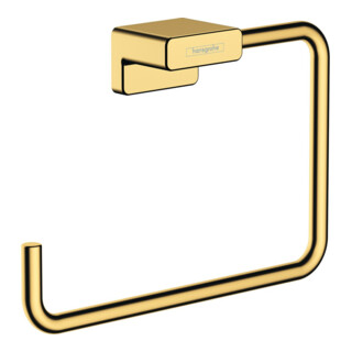 hansgrohe Anneau porte-serviettes AddStoris pivotant, mural, métal, or poli