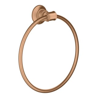 hansgrohe Anneau porte-serviettes Axor Montreux pivotant, métal, fixation murale, bronze brossé