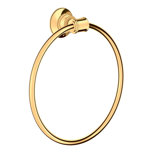 hansgrohe Anneau porte-serviettes Axor Montreux pivotant, métal, mural, or poli