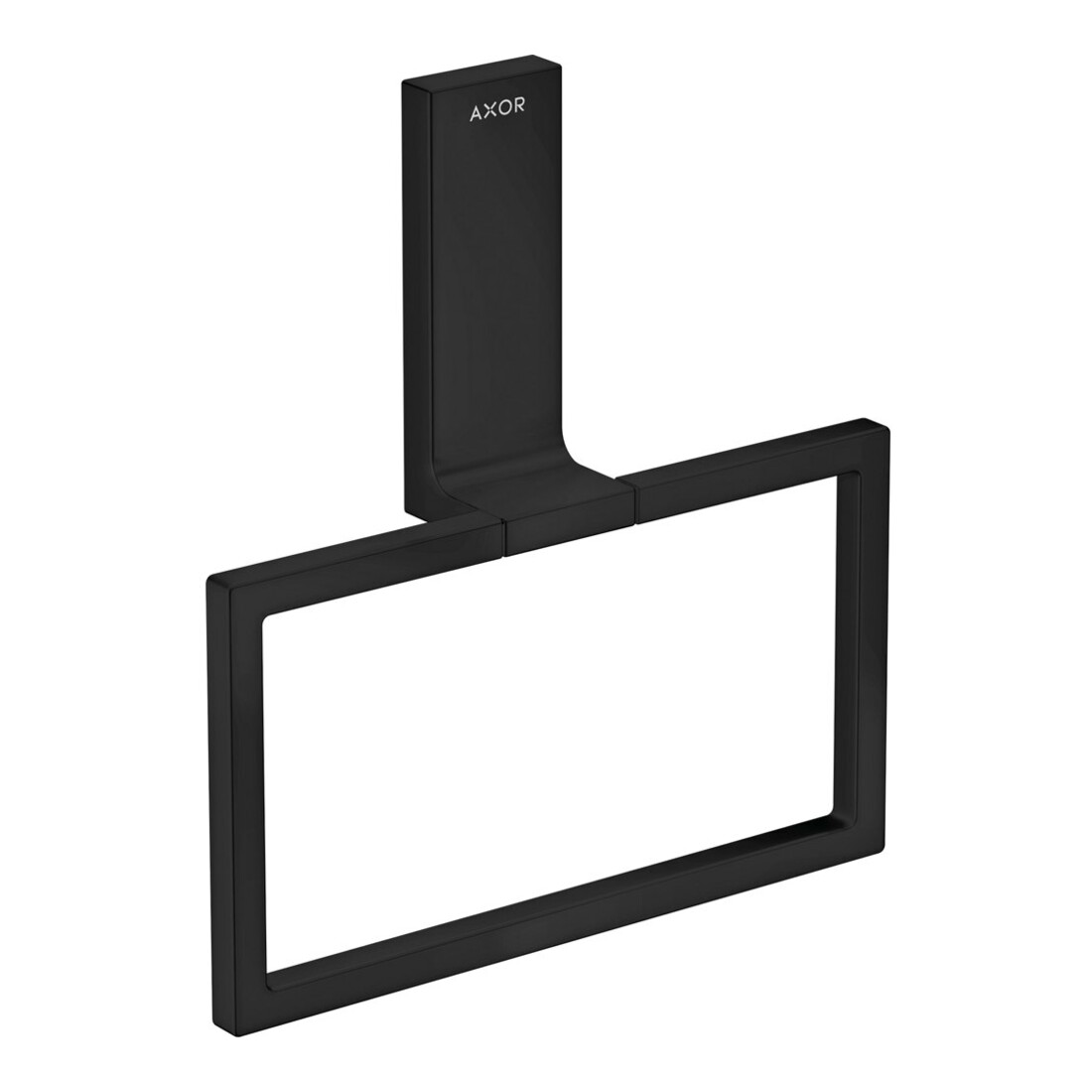 hansgrohe Anneau porte-serviettes Axor Uni Rectangulaire d’angle, pivotant, noir mat