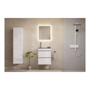 hansgrohe Armoire haute Xilesa E 400x200mm, porte charnière gauche, blanc mat-4