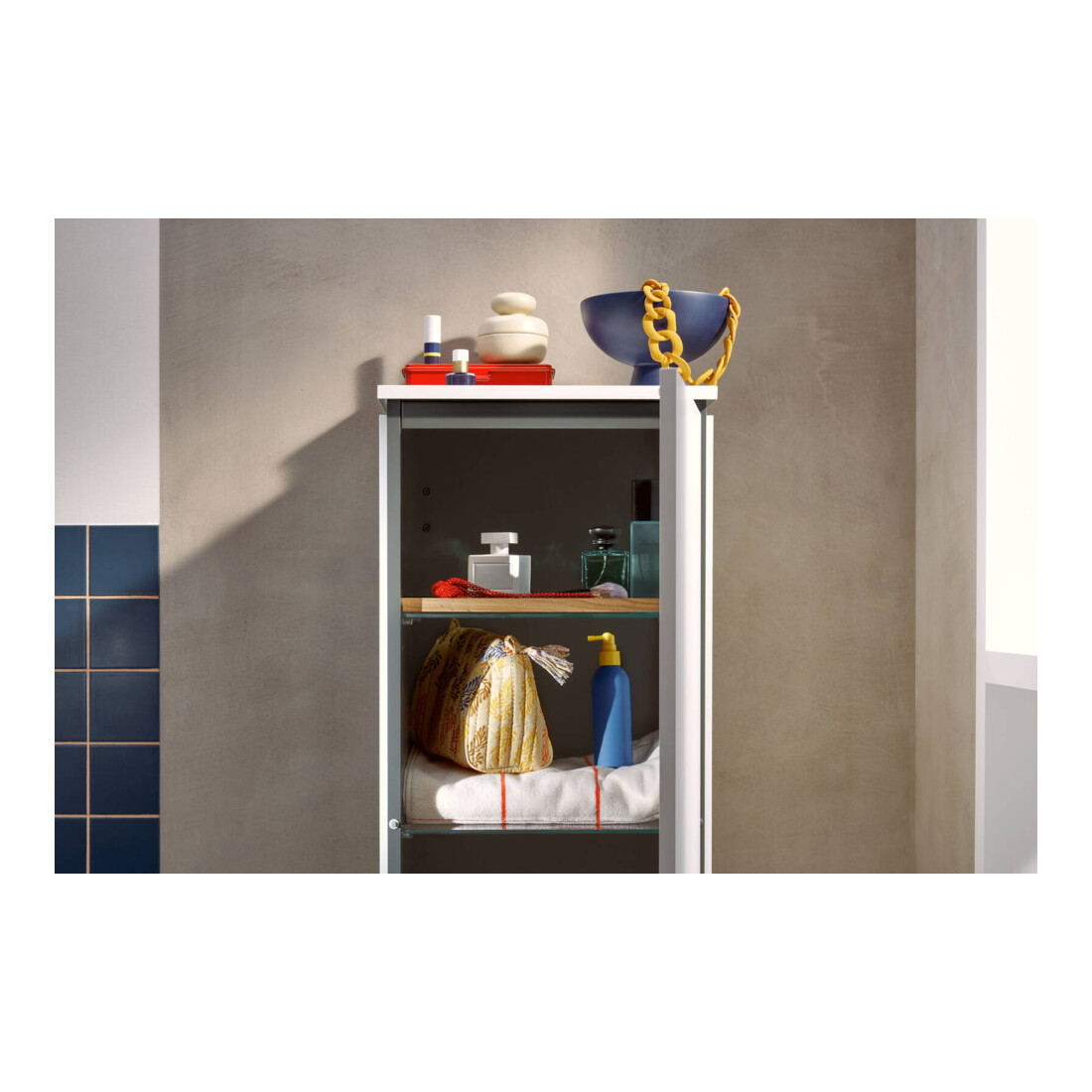 hansgrohe Armoire semi-haute Xilesa E 400x350mm, porte charnière droite, blanc mat