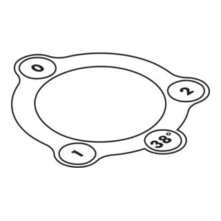 hansgrohe Aufkleber 2-Loch Wannenrand Thermostat