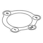 hansgrohe Aufkleber 2-Loch Wannenrand Thermostat