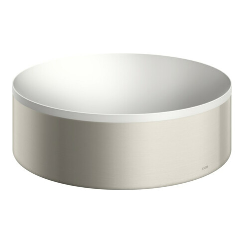 hansgrohe Aufsatzwaschtisch Axor Suite 300mm, Edelstahl-Optik, Aufsatzbecken, weiß
