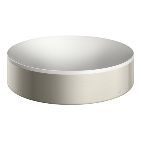 hansgrohe Aufsatzwaschtisch Axor Suite 400mm, Edelstahl-Optik, Aufsatzbecken, weiß