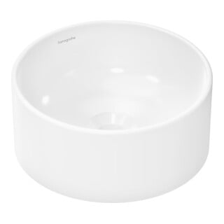 hansgrohe Aufsatzwaschtisch Xuniva S 300 x 300 mm weiß ohne Hahnloch Überlauf
