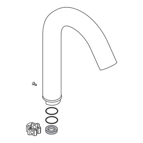 hansgrohe Auslauf für 2-Griff Waschtischarmatur chrom
