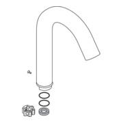 hansgrohe Auslauf für 2-Griff Waschtischarmatur chrom