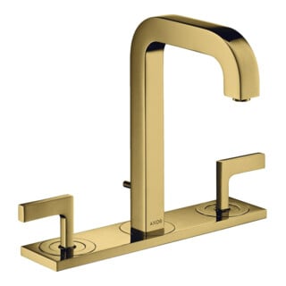 hansgrohe Axor Citterio A Robinet lavabo 3 trous 170 140mm, avec tirette, chromé, poli