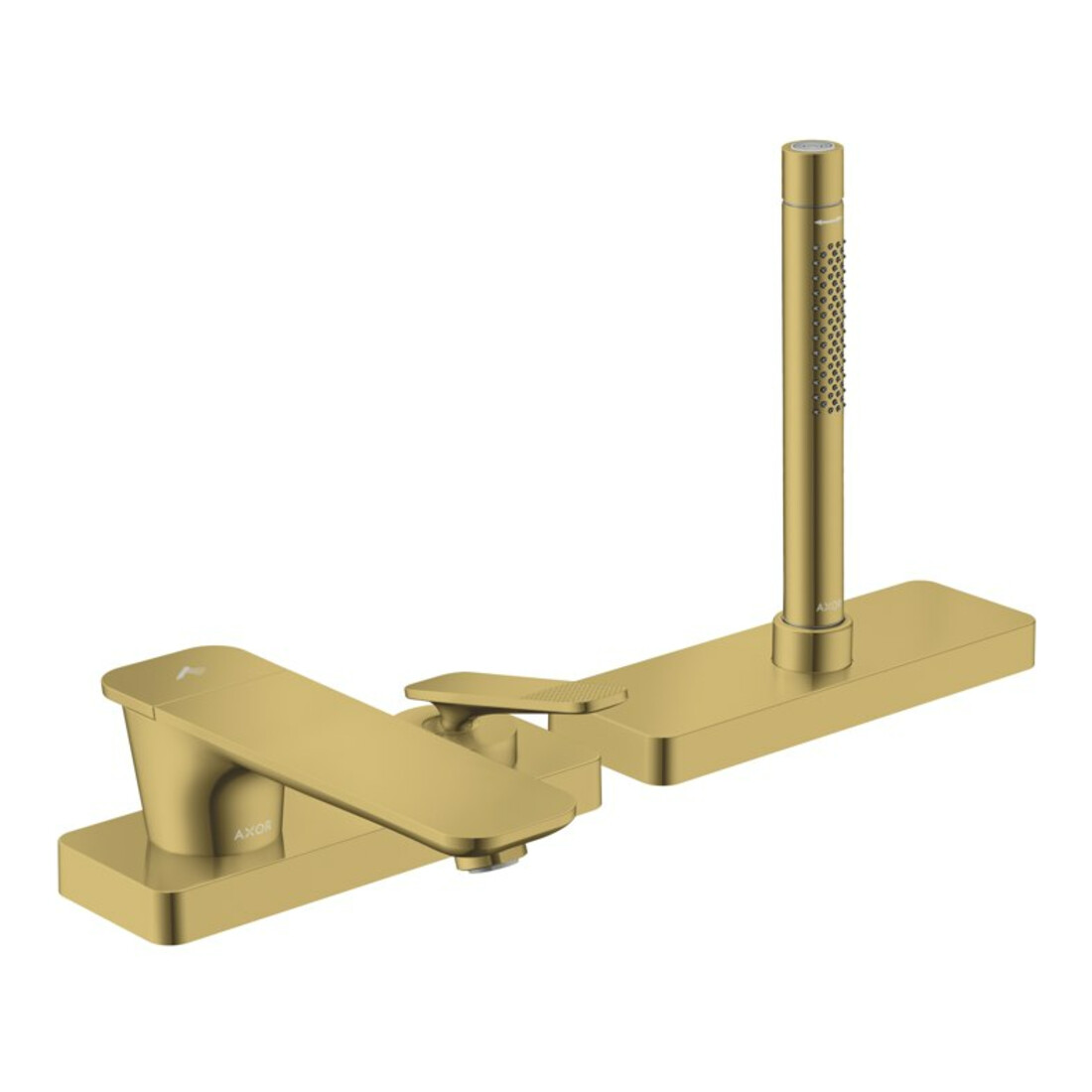 hansgrohe Axor Citterio C cub cut Mitigeur mural 3 trous, poli or optic, Déport 155 mm