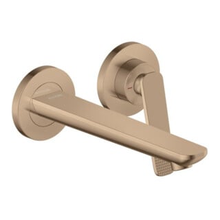 hansgrohe Axor Citterio C Mitigeur lavabo mural encastré 2 trous 195 mm Cubic cut PRG
