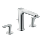 hansgrohe Axor Citterio C Robinet lavabo 3 trous cubic cut, c, A 135 mm, tirette vidage