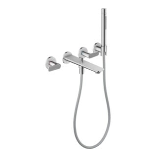 hansgrohe Axor Citterio cubic cut Mitigeur baignoire 3 trous, chrome, encastré mural