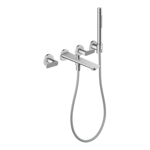 hansgrohe Axor Citterio cubic cut Mitigeur baignoire 3 trous, chrome, encastré mural
