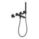 hansgrohe Axor Citterio cubic cut Mitigeur baignoire 3 trous, noir mat, encastré mural-1