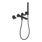 hansgrohe Axor Citterio cubic cut Mitigeur baignoire 3 trous, noir mat, encastré mural