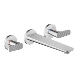 hansgrohe Axor Citterio cubic cut Mitigeur bain 3 trous, chrome, encastré mural