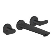 hansgrohe Axor Citterio cubic cut Mitigeur bain 3 trous, noir mat, encastré mural