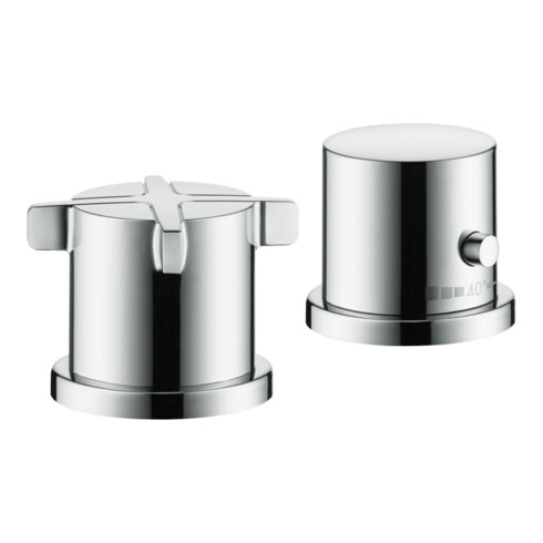 hansgrohe Axor Citterio E Ensemble complet 2 trous sur plage, mitigeur thermostatique, chrome