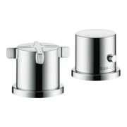 hansgrohe Axor Citterio E Ensemble complet 2 trous sur plage, mitigeur thermostatique, chrome-3