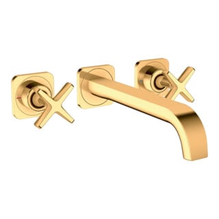 hansgrohe Axor Citterio E Ensemble complet Robinet lavabo 3 trous, H 220 mm, rose, finition poli mat