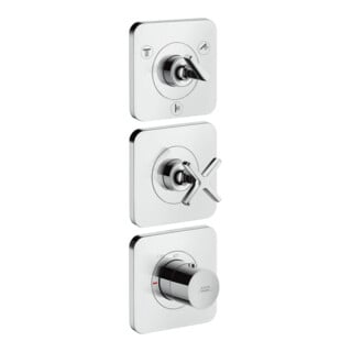 hansgrohe Axor Citterio E Ensemble complet Thermostat encastré 380/120, avec rosace, chrome