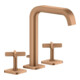hansgrohe Axor Citterio E Mitigeur lavabo 3 trous 170 165 mm, tirette, rosé, bronze brossé-1