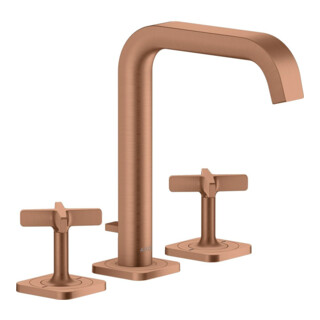 hansgrohe Axor Citterio E Mitigeur lavabo 3 trous 170 165mm, tirette, chrome mat, or brossé